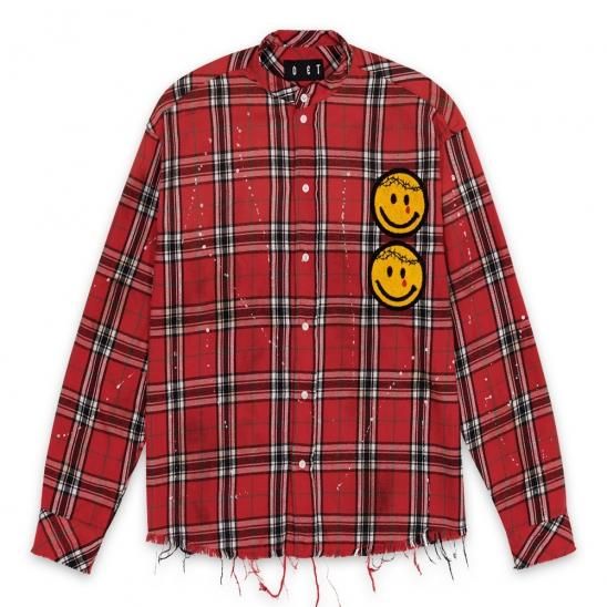 SOMEIT | K.O.K LS VINTAGE FLANNEL SHIRTS / RED