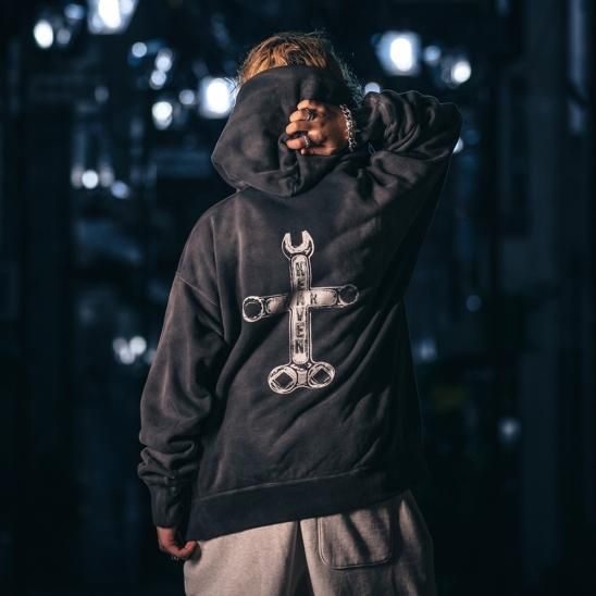 SAINT MXXXXXX | HOODIE SPANNER / BLACK