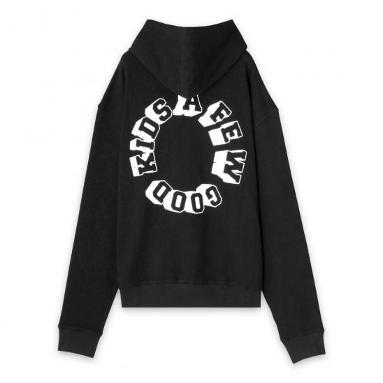 A FEW GOOD KIDS | CIRCLE LOGO ZIP HOODIE / BLACK