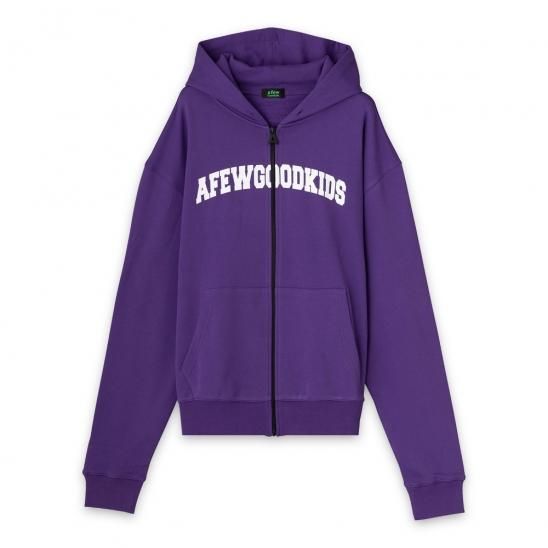 A FEW GOOD KIDS | CIRCLE LOGO ZIP HOODIE / PURPLE