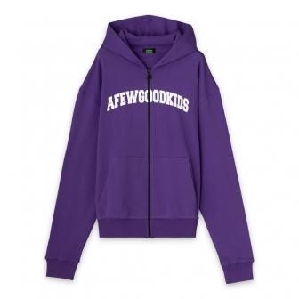 A FEW GOOD KIDS | CIRCLE LOGO ZIP HOODIE / PURPLE