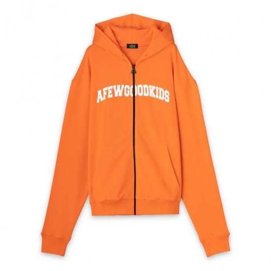 A FEW GOOD KIDS | CIRCLE LOGO ZIP HOODIE / ORANGE