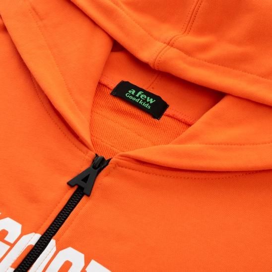 A FEW GOOD KIDS | CIRCLE LOGO ZIP HOODIE / ORANGE