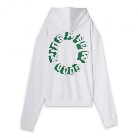 A FEW GOOD KIDS | CIRCLE LOGO ZIP HOODIE / WHITE