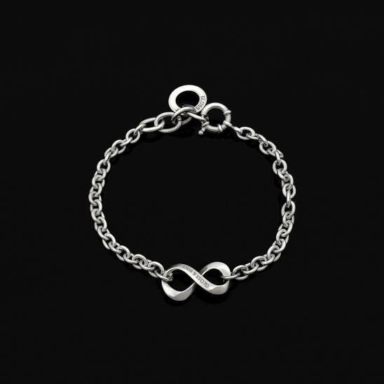 GLOSS&MATT | BOLD CHAIN MOEBIUS BRACELET / SILVER