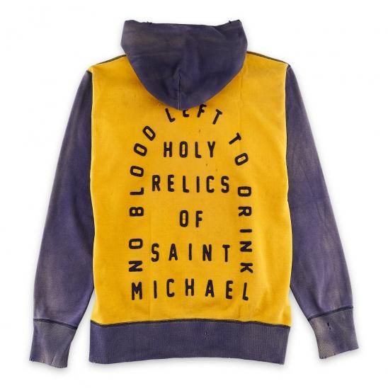 SAINT MXXXXXX | HOODIE FELT / YELLOW X NAVY