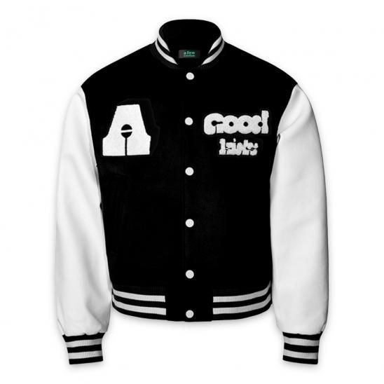 A FEW GOOD KIDS | BLOCK LOGO STADIUM JACKET / BLACK