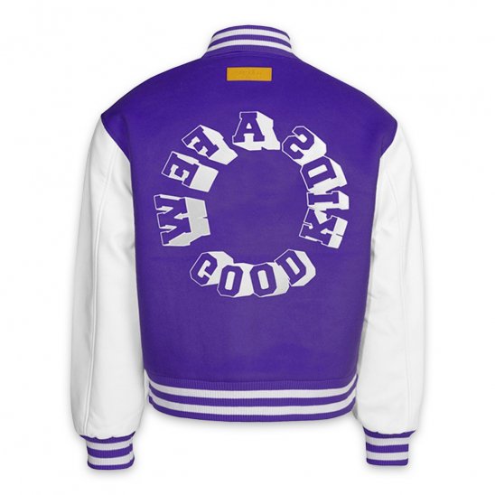 A FEW GOOD KIDS | BLOCK LOGO STADIUM JACKET / PURPLE