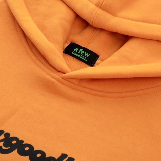 A FEW GOOD KIDS | 3D CIRCLE LOGO HOODIE / ORANGE