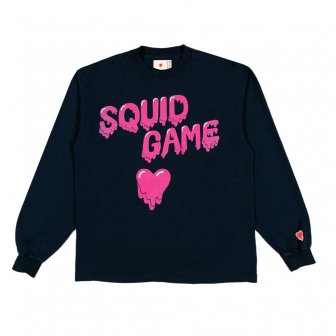 EMOTIONALLY UNAVAILABLE X SQUID GAME | SGM X EU GAME LONG SLEEVE TEE / NAVY