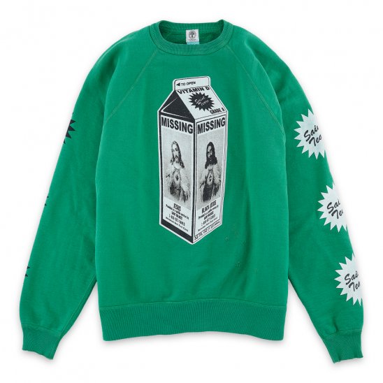 SAINT MXXXXXX | SWEAT SHIRT ON THE MLK CTN / GREEN