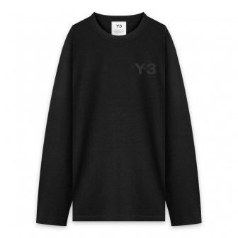 Y-3 ADIDAS YOHJI YAMAMOTO | M CLASSIC CHEST LOGO LS TEE / BLACK