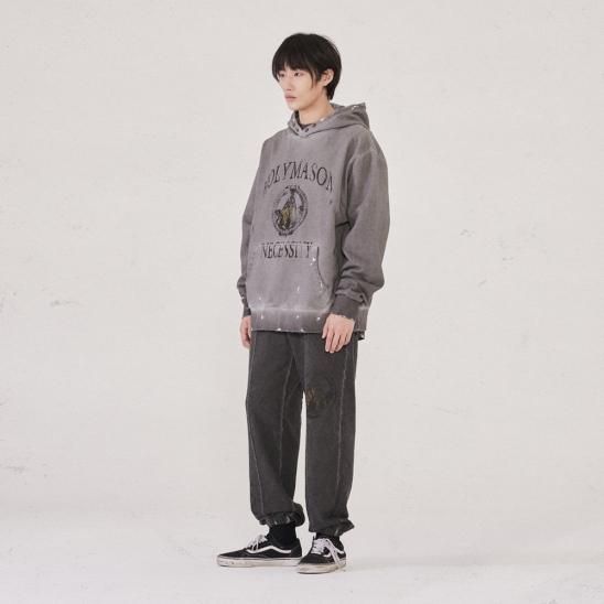 SOMEIT | H.M VINTAG HOODIE / STONE GREY