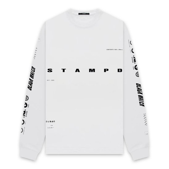 STAMPD | LS BLACK WATER RELAXED TEE / WHITE