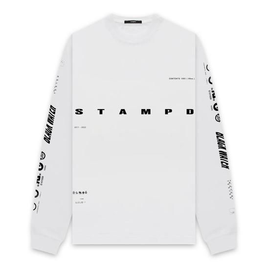 STAMPD | LS BLACK WATER RELAXED TEE / WHITE