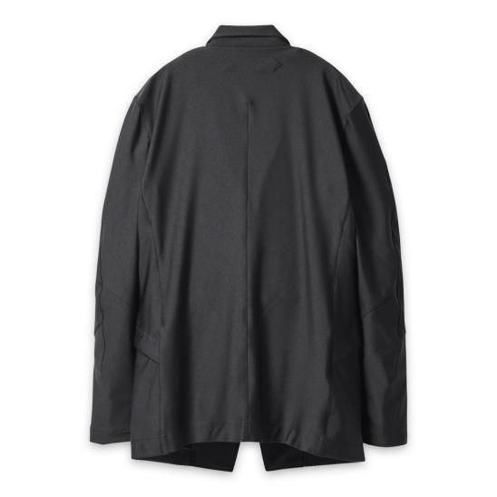 TAIGALIONA | KNIT 3LAYER LAPEL JACKET / BLACK