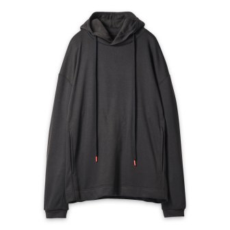 TAIGALIONA | SUPER STRETCH KNIT HOODIE / BLACK