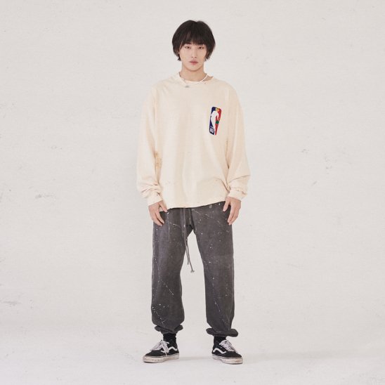 SOMEIT | W.I.O L/S VINTAGE TEE / VINTAGE WHITE