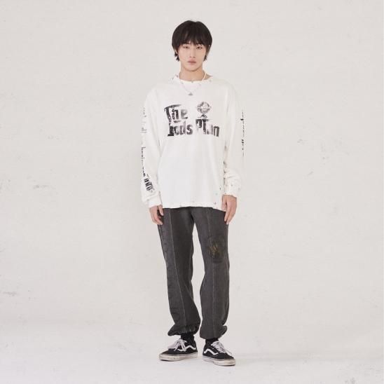 SOMEIT | G.P L/S VINTAGE TEE / VINTAGE WHITE