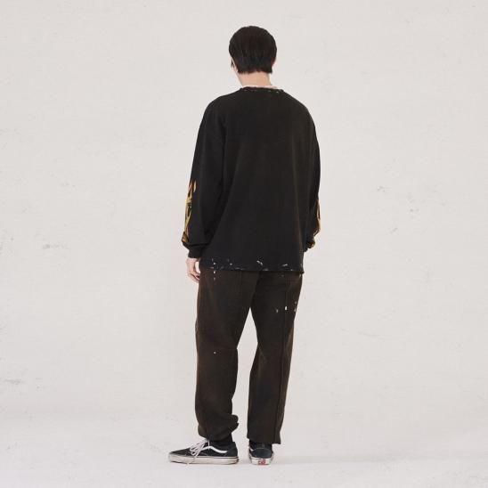 SOMEIT | H.S L/S VINTAGE TEE / VINTAGE BLACK