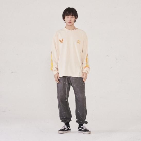 SOMEIT | H.S L/S VINTAGE TEE / VINTAGE WHITE