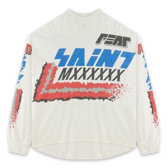 SAINT MXXXXXX(セントマイケル) 商品ページ - LS TEE MOTO / WHITE SAINT MXXXXXX(セントマイケル) 商品ページ - LS TEE MOTO / WHITE