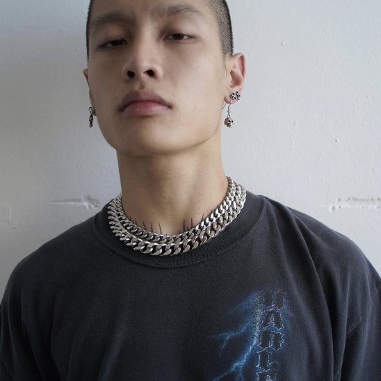 Luke Vicious XL CHOKER NECKLACE SILVER | hartwellspremium.com