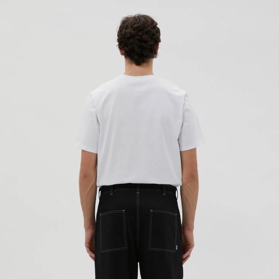 MSGM | LOGO BOX CREW NECK T-SHIRT / WHITE