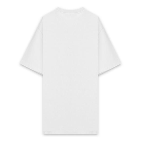 MSGM | BRUSHED LOGO CREW NECK T-SHIRT / WHITE