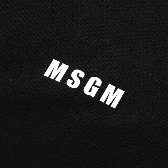 MSGM | MSGM LOGO CREW NECK T-SHIRT / BLACK