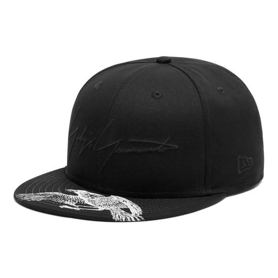 YOHJI YAMAMOTO X NEW ERA | COTTON TWILL 59FIFTY CROW PRINT / BLACK