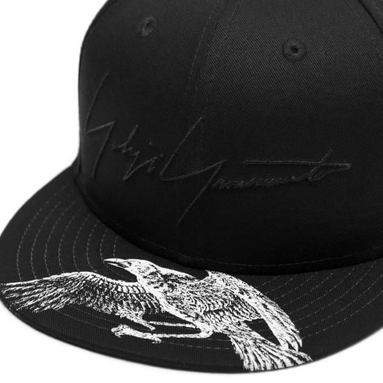 YOHJI YAMAMOTO X NEW ERA | COTTON TWILL 59FIFTY CROW PRINT / BLACK