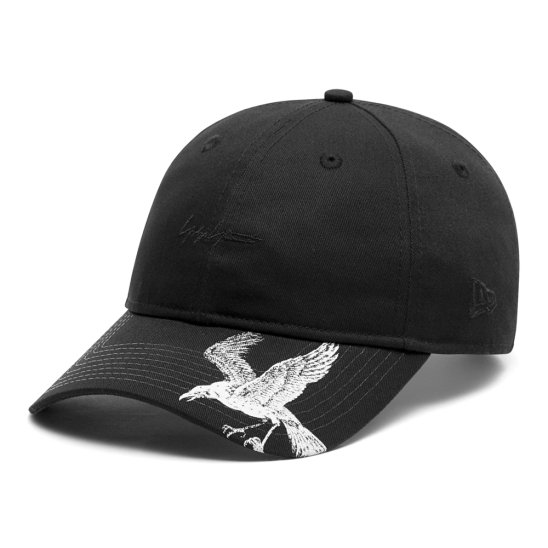 YOHJI YAMAMOTO X NEW ERA | COTTON TWILL 9THIRTY CROW PRINT / BLACK