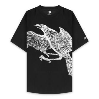 YOHJI YAMAMOTO X NEW ERA | CROW PRINT OVERSIZED PERFORMANCE SHORT SLEEVES TEE / BLACK