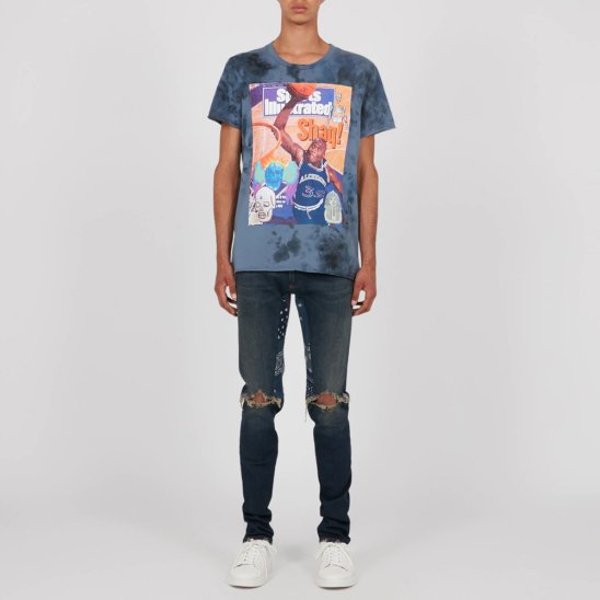 ALCHEMIST | SI SHAQ ATTACK SHORT SLEEVE T-SHIRT / BLUE INDIGO