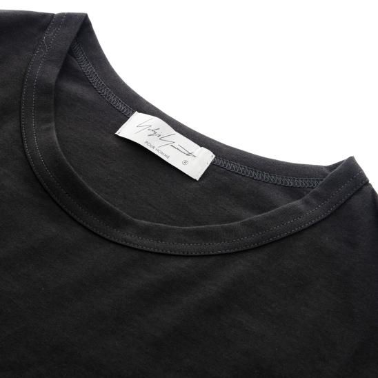 YOHJI YAMAMOTO | SMOKING PRINT ROUND NECK SHORT SLEEVES / BLACK