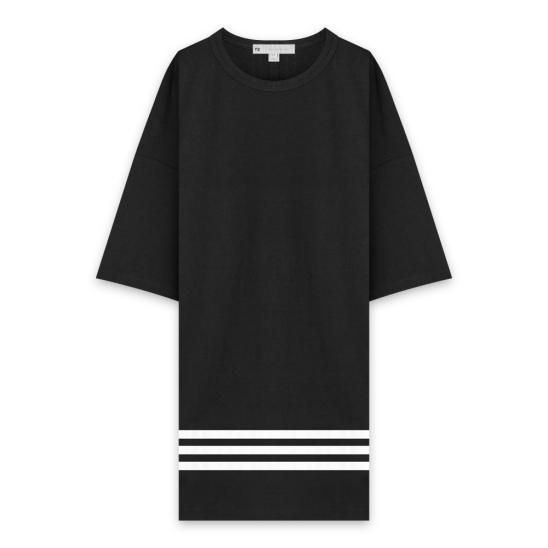 Y-3 ADIDAS YOHJI YAMAMOTO | M CH1 OVERSIZED SS TEE STRIPES / BLACK