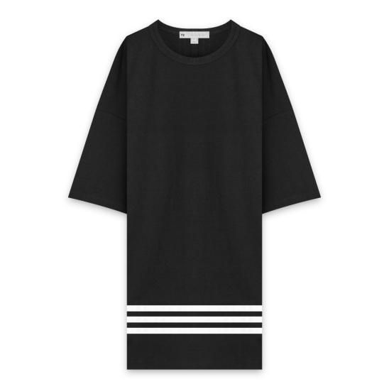 Y-3 ADIDAS YOHJI YAMAMOTO | M CH1 OVERSIZED SS TEE STRIPES / BLACK