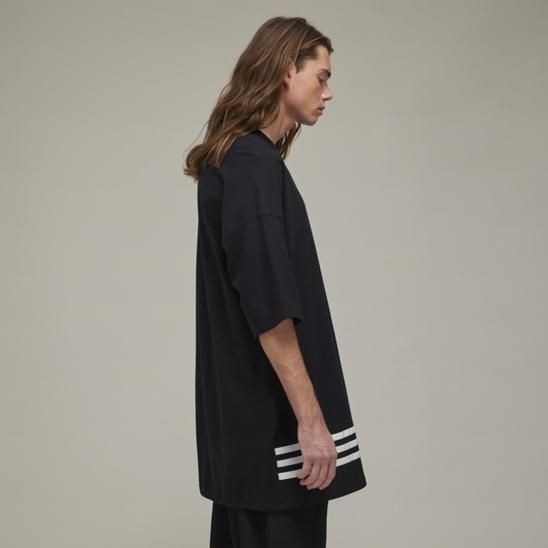 Y-3 ADIDAS YOHJI YAMAMOTO | M CH1 OVERSIZED SS TEE STRIPES / BLACK