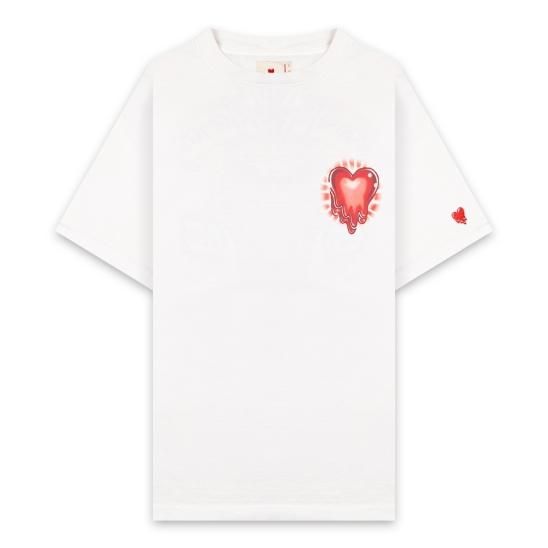 EMOTIONALLY UNAVAILABLE | AIRBRUSH MEMORY TEE / WHITE