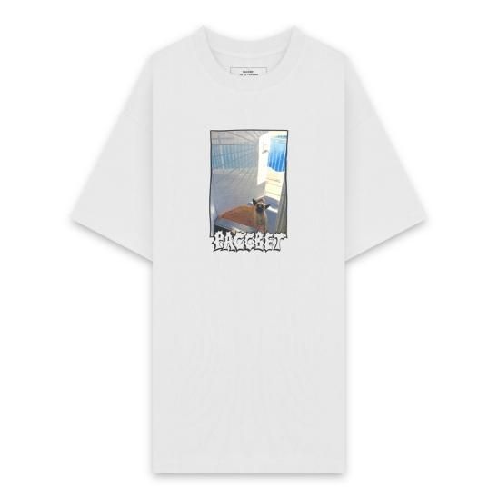 RASSVET | MENS DOG TSHIRT KNIT / WHITE