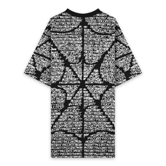 RASSVET | MENS SPIDER WEB TSHIRT KNIT / BLACK WHITE