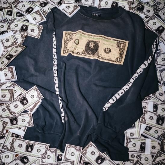 SAINT MICHAEL 22AW KMR LS TEE $ / BLACK