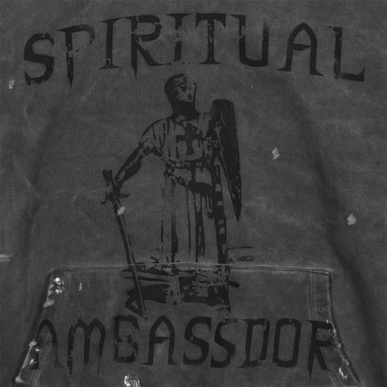 SOMEIT | S.A VINTAG HOODIE / STONE GREY