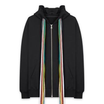 PHENOMENON | MASTERMIND WORLD MULTI CORD ZIP-UP HOODED / BLK