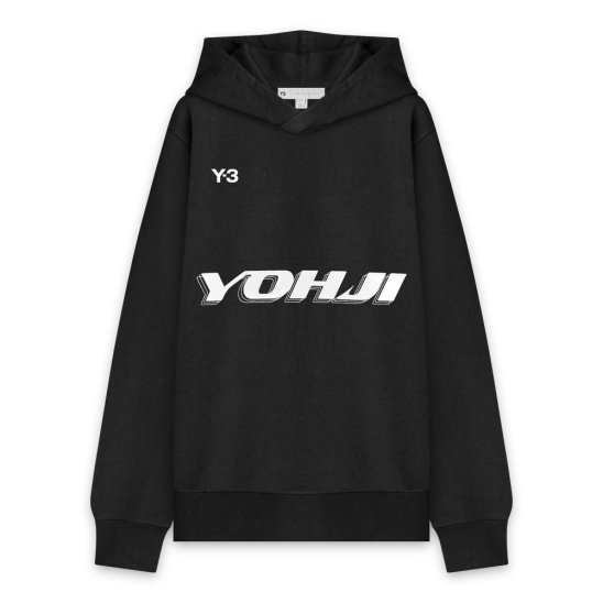 Y-3 ADIDAS YOHJI YAMAMOTO | U GRAPHIC HOODIE / BLACK