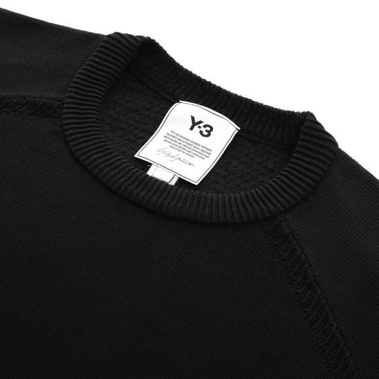 Y-3 ADIDAS YOHJI YAMAMOTO | M CLASSIC KNIT CREW SWEATER / BLACK