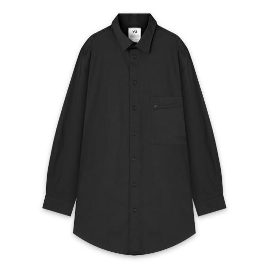 Y-3 ADIDAS YOHJI YAMAMOTO | M CLASSIC C L BUTTON D SHIRT / BLACK