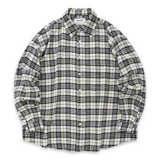 SAINTPAIN | SP TARTAN CHECK OVER SHIRTS / IVORY