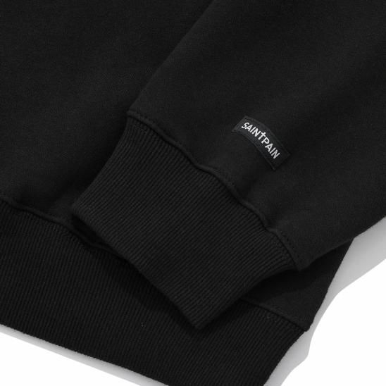 SAINTPAIN | SP SEREIF G.S LOGO HALF ZIP / BLACK